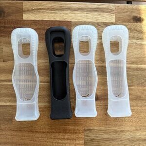 4 OEM Nintendo Wii Remote Silicone Rubber Grip Sleeve Motion Plus RVL-027